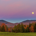 Vermont Fall, Full Moon and Belt of Venus
